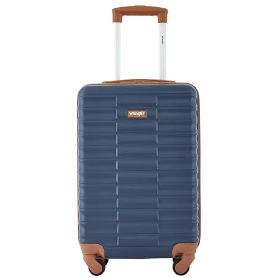 

Wrangler 22 Outrider Hardside Carry-On Luggage in Vintage Indigo for Travel with Durable Hardshell Construction and Smooth-roll