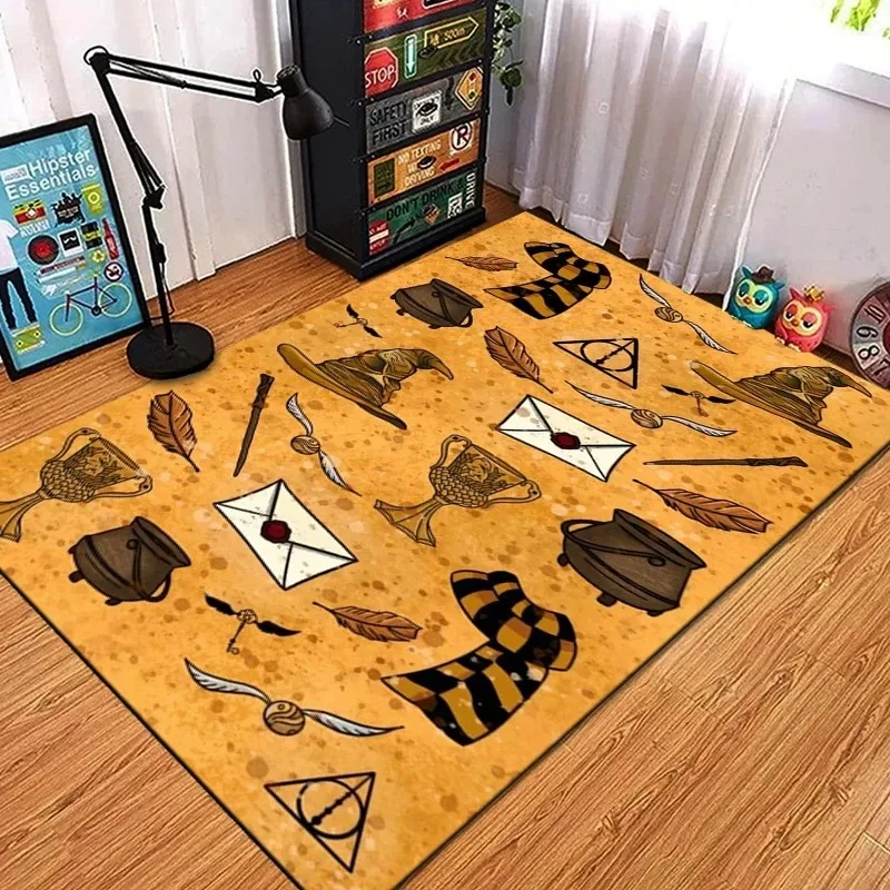 Horror Patten Living Room Carpet Divination Wizard Pumpkin Cat Rugs Bedroom Soft Decoration Rug Bathroom Area Non-Slip Floor Mat