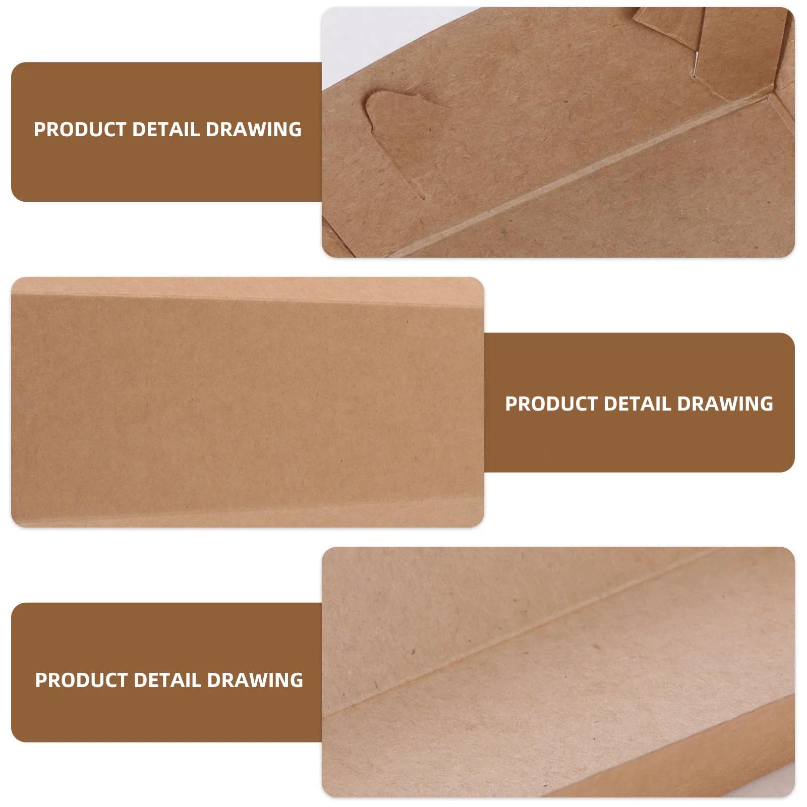 

50Pcs Paper Food Serving Tray Kraft Coated Boat Shape Oil Proof Snack Box for Carnival Festival Picnic Food Storage 20x6x3cm
