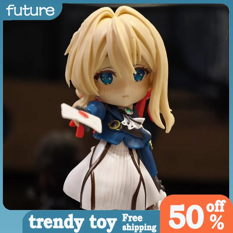 17.5cm Violet Evergarden Figure Violet Evergarden Kawaii Q Version Anime Collectible Model Desktop Decor Holiday Gift For Adults