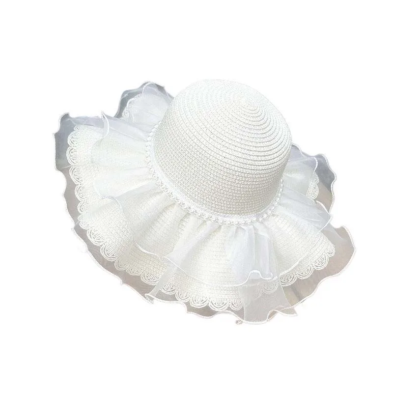 Sunscreen Men Women Straw Caps Spring and Summer Sun Hats Womens Travel Fancy Clothing Accessories Cute Beach MW1161