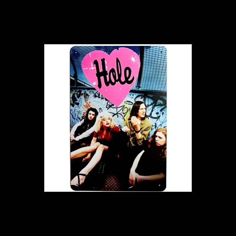 Vintage Hole s Grunge Rock  Roll Metal Sign  Courtney Love Retro Tin Sign x for Home Decor Wall Art Posters  Prints