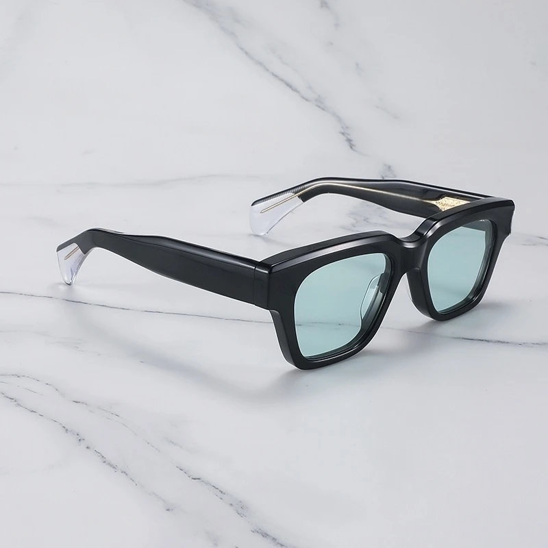 JMM FELLINI Dikke acetaat vrouwelijke zonnebril Luxe 2025, Jacques-stijl voor dames en heren met originele zonnebril Man Vrouw
