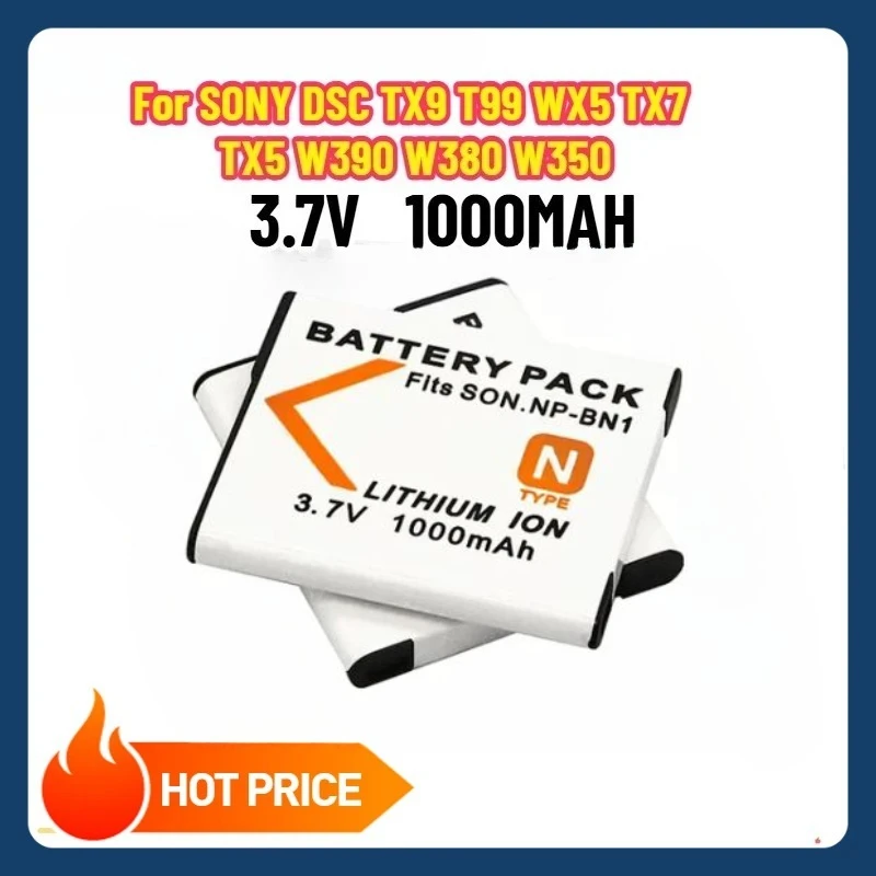 

For SONY DSC TX9 T99 WX5 TX7 TX5 W390 W380 W350 W320 W360 QX100 NPBN1 2PCS NP-BN1 NP BN1 Batteries 900amh Battery Charger