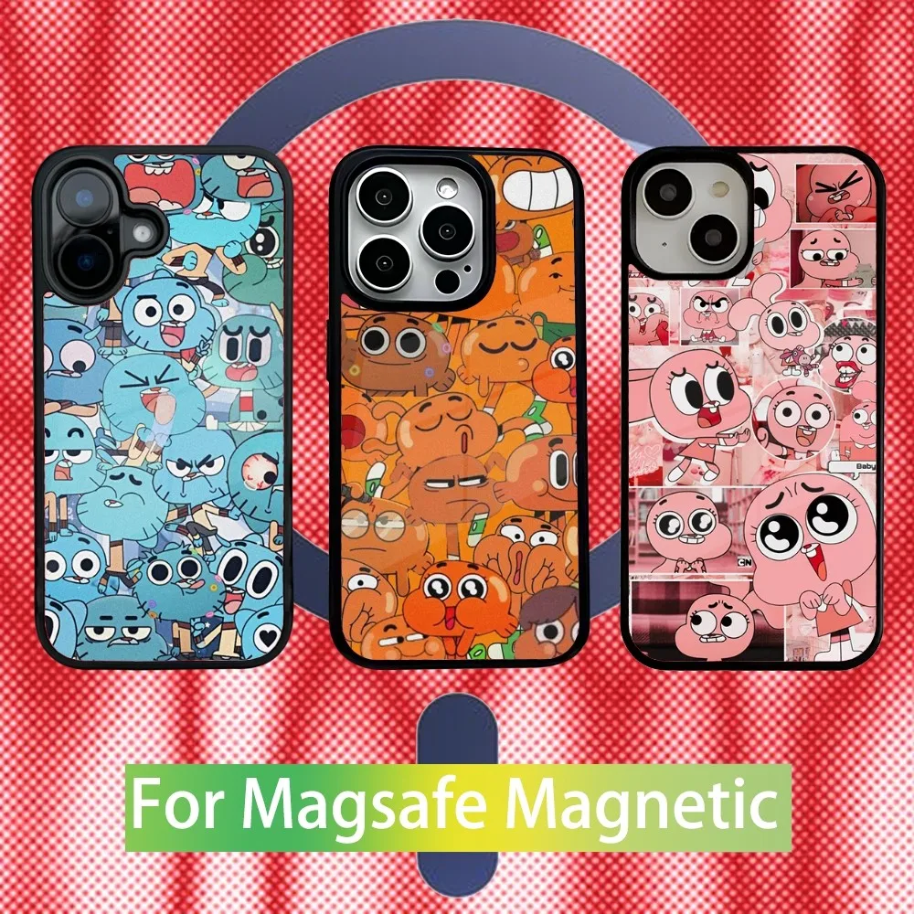 

A-Amazing World of G-Gumball Phone Case For iPhone 16,15,14,13,12,11,Pro,Max,Plus,Mini,SE New Magsafe Magnetic Wireless Charging