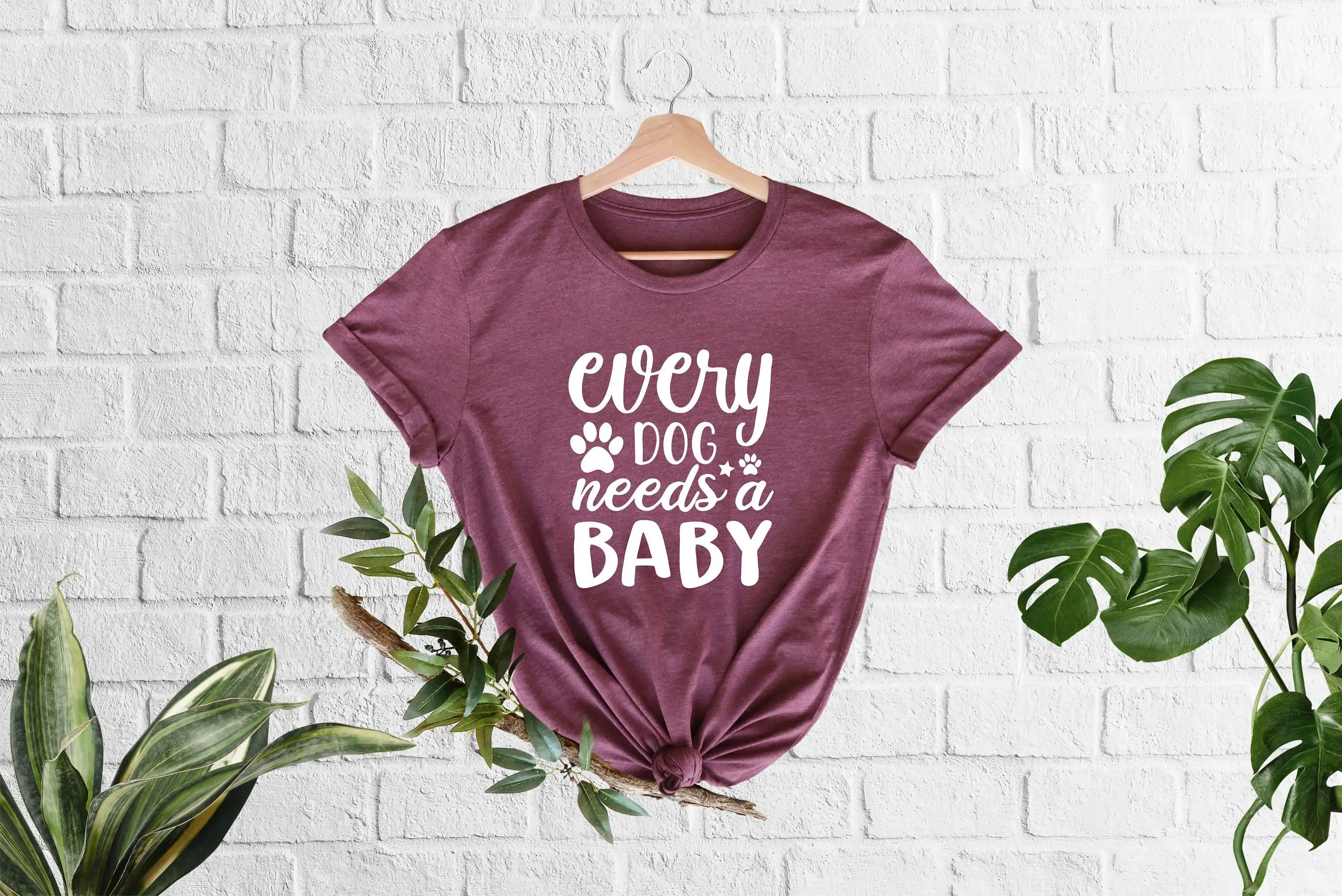 Every Dog Needs A Baby Funny Pregnancy T Shirt Announcement Pregnant Mom Cat Owner Soon To Be