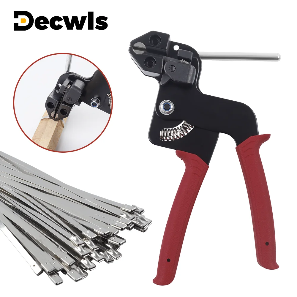 Professional Automatic Zip Tie Tensioning Tool Cable Ties Plier with 150pcs Ties, Hand Fastening Gun for Self-Locking Cable Ties