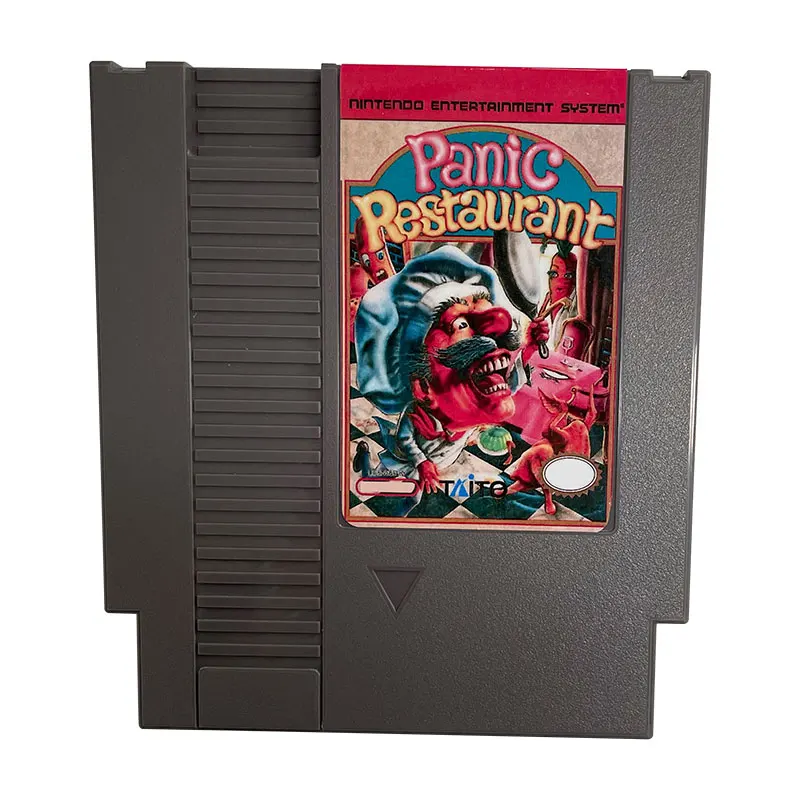 8 Bit Game Card 72 Pins Panic Restaurant  NTSC And Pal Version Cartridge Video Game For NES