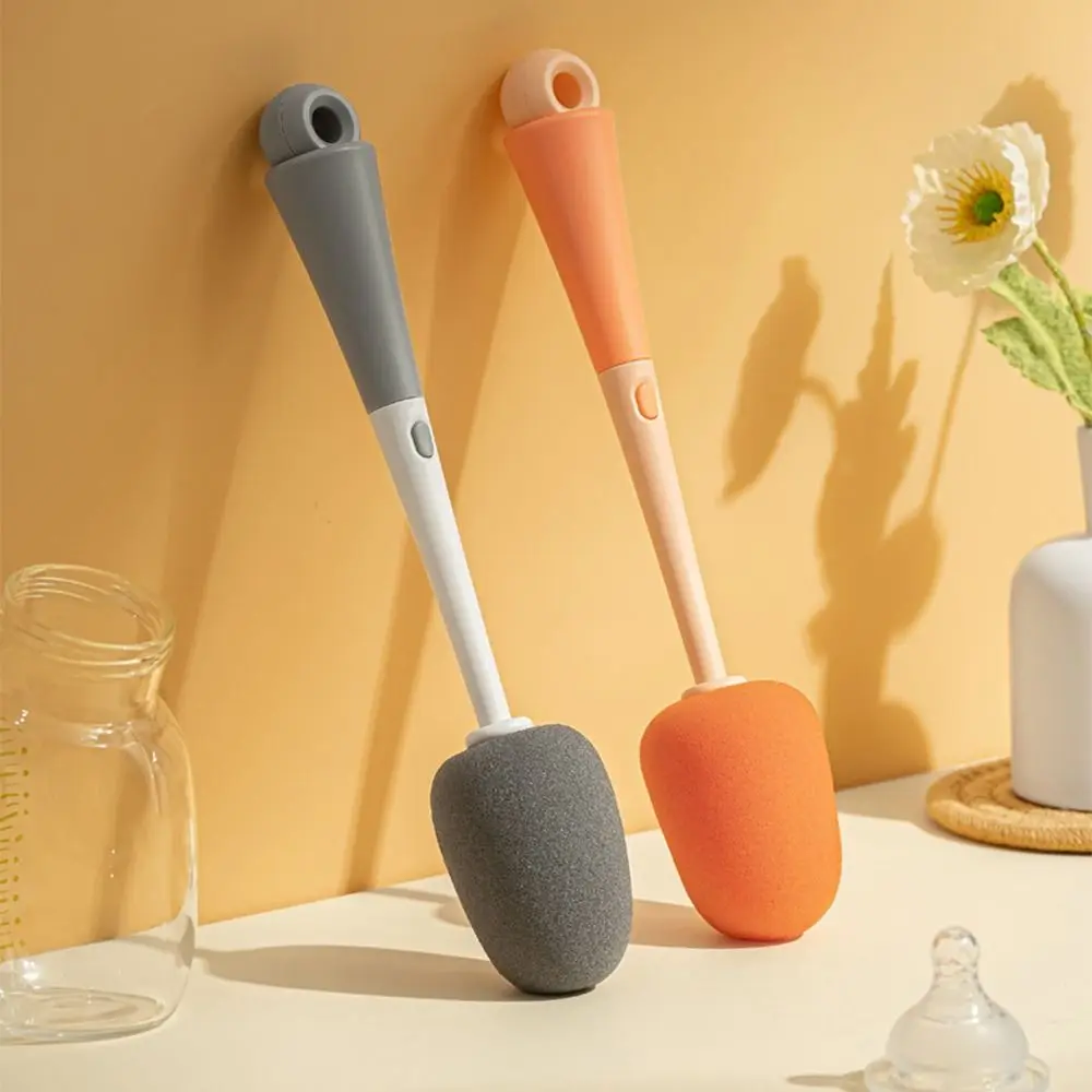 

5-in-1 Water Bottle Brush Nylon Sponge BPA-Free Crevice Cleaner Long Handled Soft Bristles Bottle Cleaning Brush Set