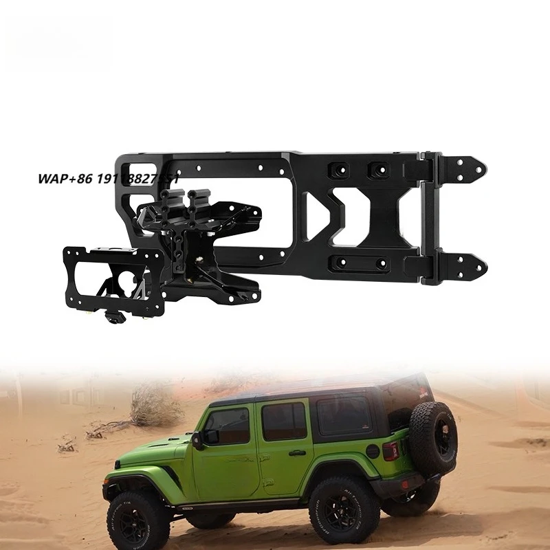PoisonFrog Stainless Steel Rear Step Bar Car Spare Tire Carrier Tailgate Bracket Hinge Reinforcement Kits for 2018-UP for