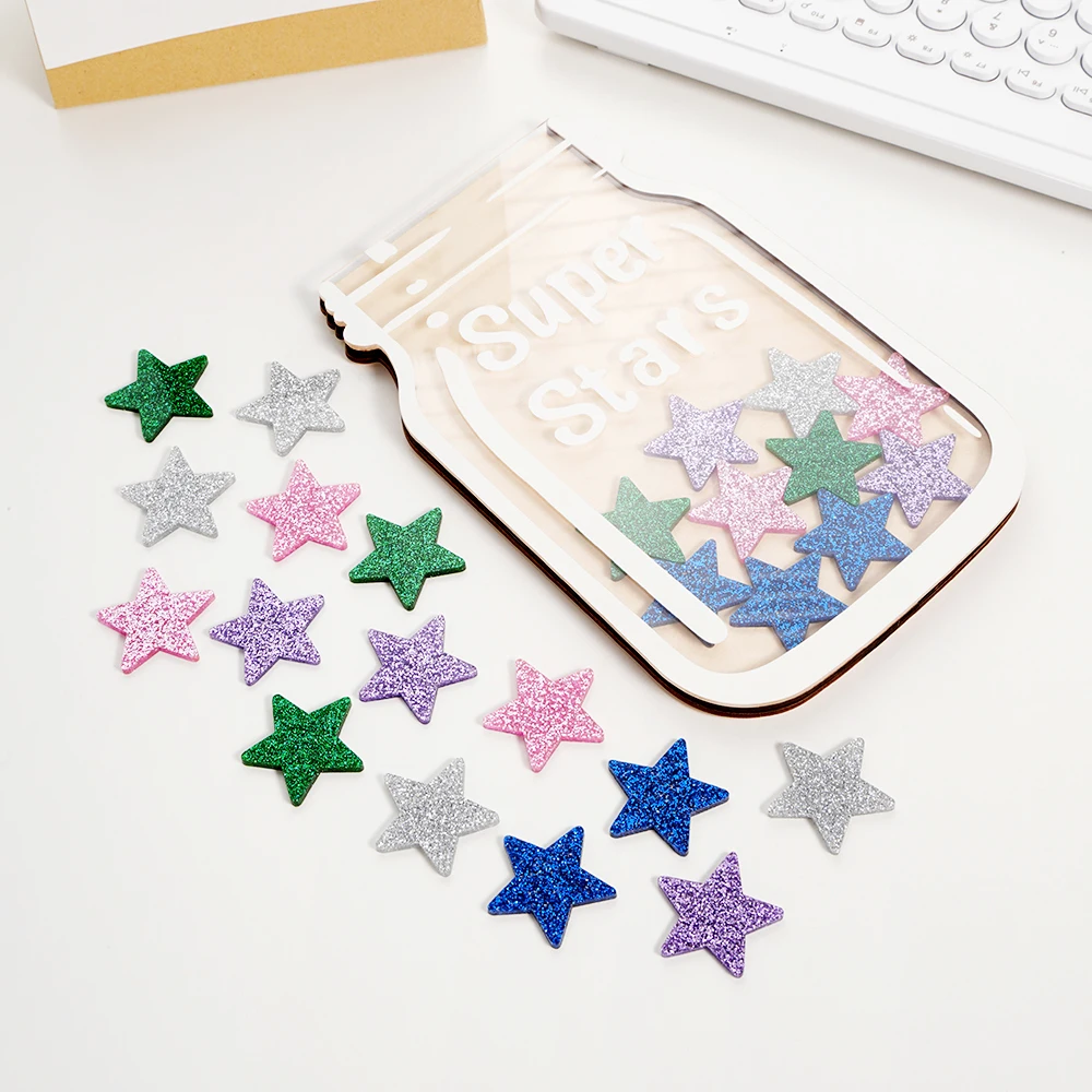 Rewards Jar Back To School With Glitter Star 25Tokens For Kids Responsibility Award Magnetic Incentive Classroom Chore Chart