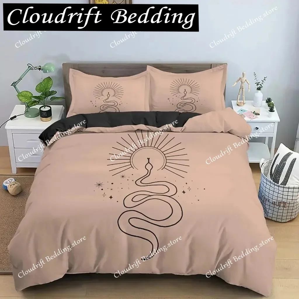 Nordic Line Figure Portrait Bedding Set Abstract Character Duvet Cover King Size Quilt Cover Polyester Modern Style Room Decor02