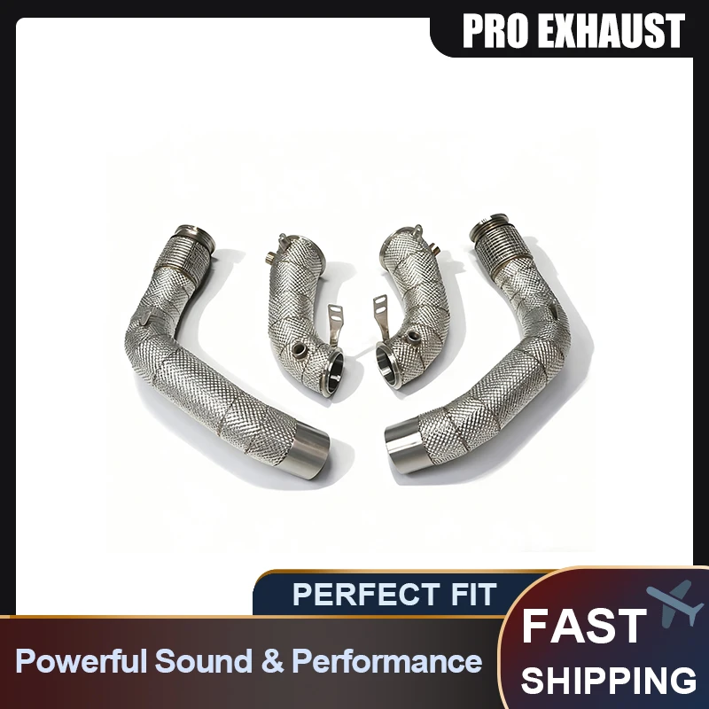 

PRO Exhaust Downpipe Header for F90 M5 F92 M8 4.4T 2018-2023 Stainless Steel Car Performance Exhaust Pipes with Heat Insulation