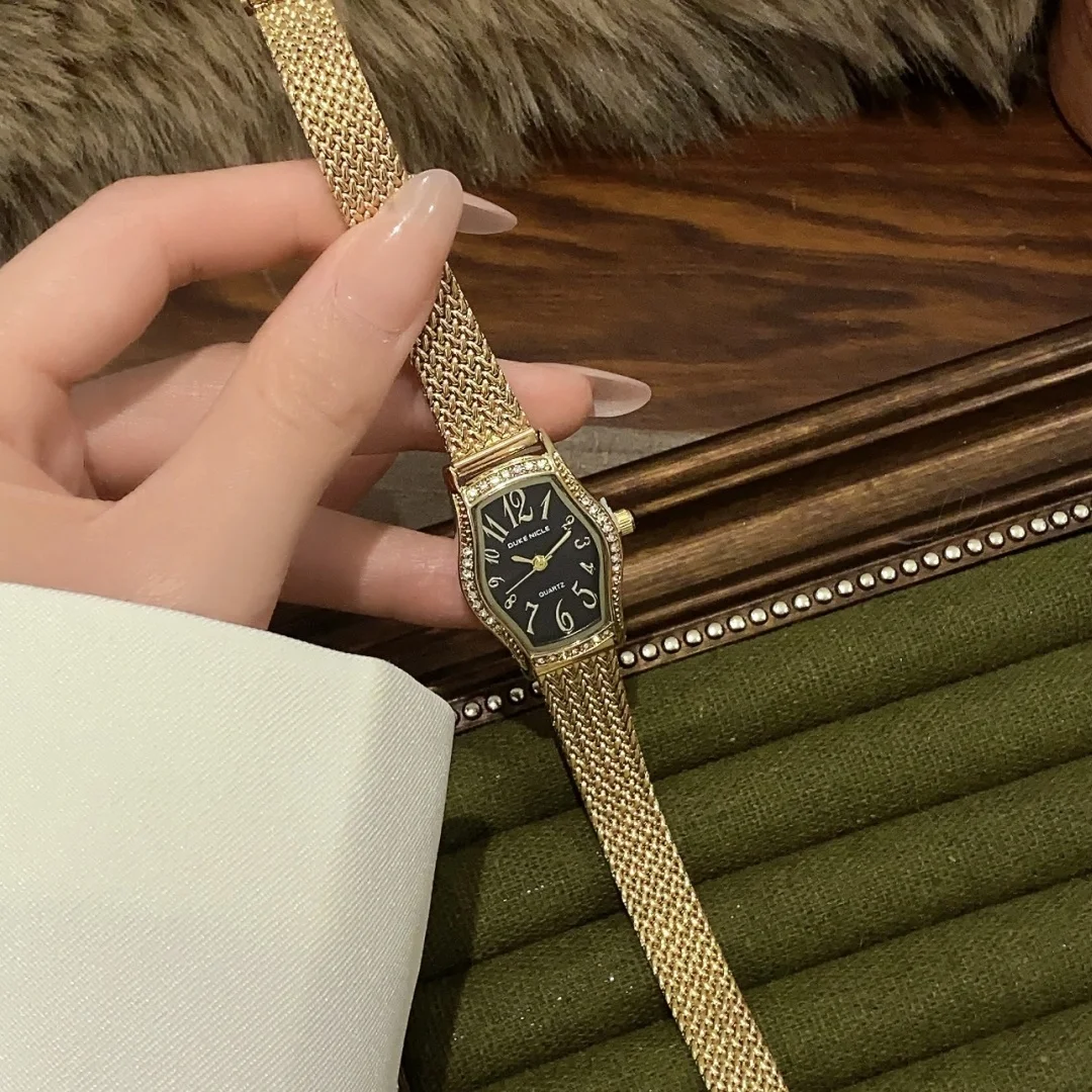 Sunlifex العلامة التجارية الذهب المرأة ساعة كوارتز قابل للتعديل الفولاذ المقاوم للصدأ السيدات ساعات المعصم موضة ساعة حائط هدية Relojes Para Mujer