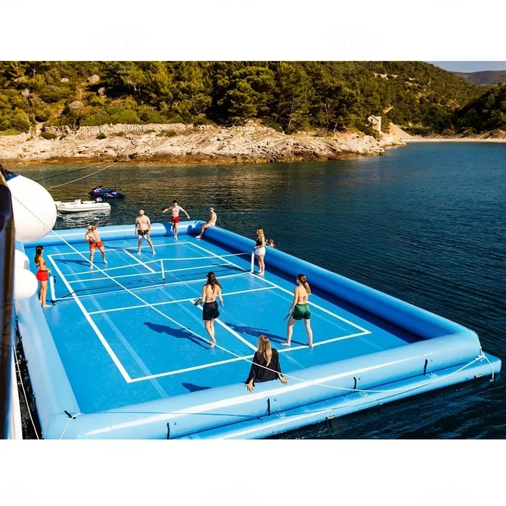 Outdoor Mobile Peak Stadium Floating Inflatable Water Sports Ground Custom Inflatable Volleyball Field Football Field