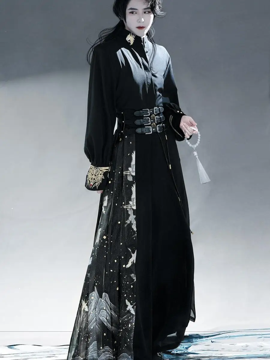 

Комплект Ele k Bird: мужская рубашка и брюки Ханьфу, летний, больших размеров, повседневная одежда унисекс