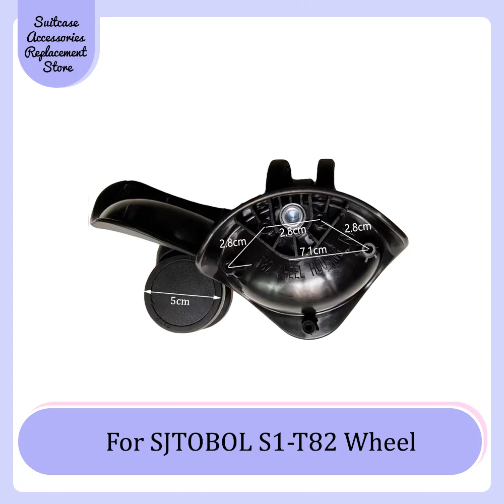 

For SJTOBOL S1-T82 Universal Wheel Replacement Suitcase Smooth Silent Shock Absorbing Durable Wheel Accessories Caster Wheels