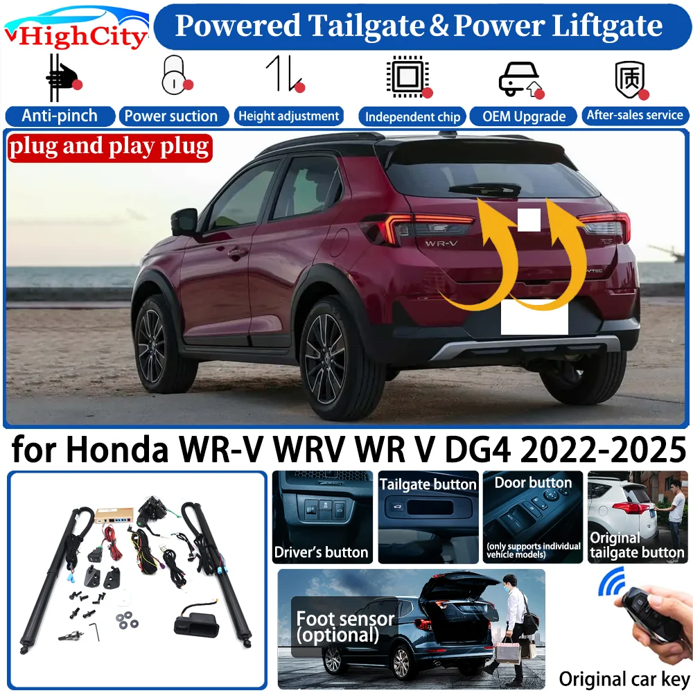 for Honda WR-V WRV WR V DG4 2022-2025 Automatic Smart Powered Tailgate Power Liftgate System Intelligent Strut Trunk Lift Kit
