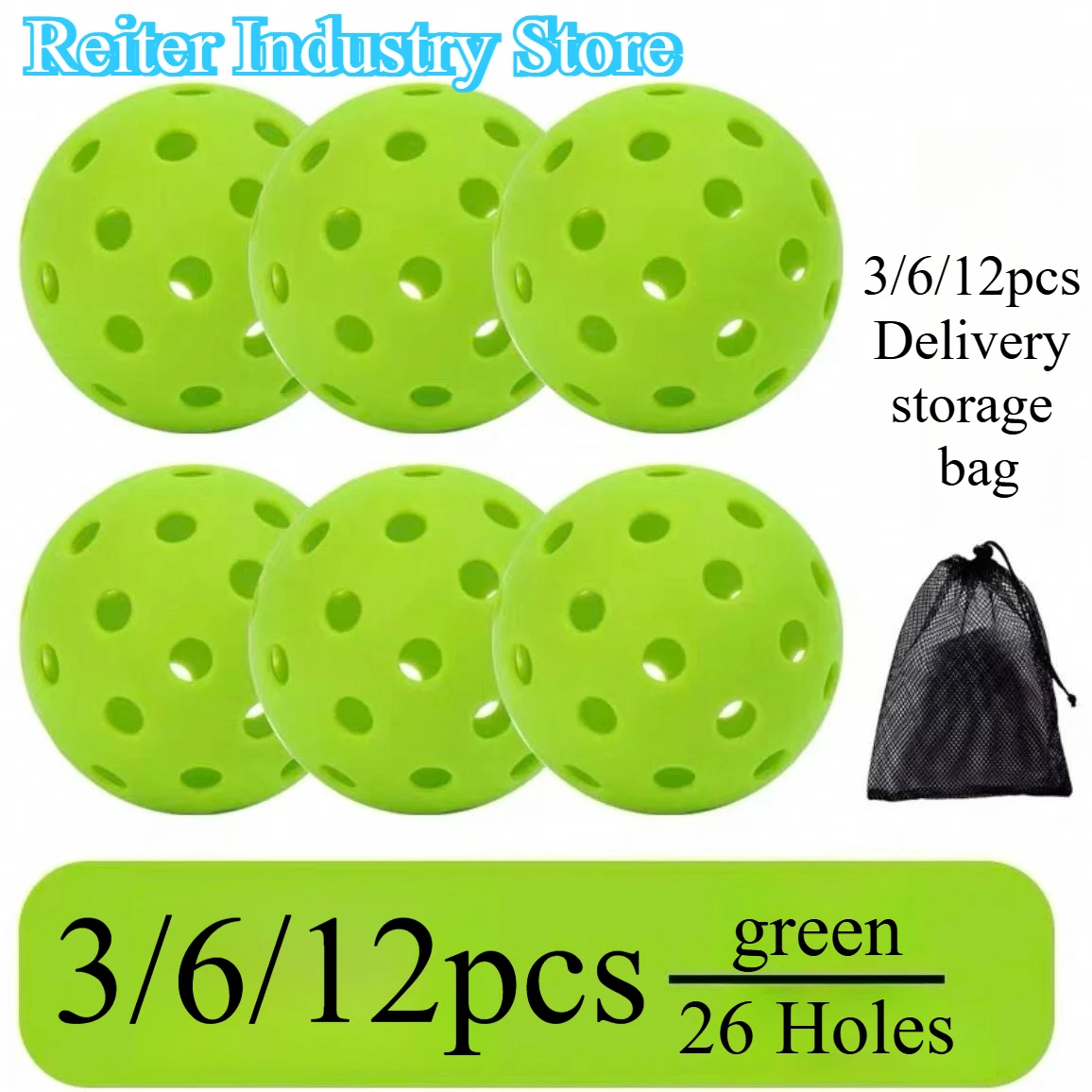 3/6/12pcs Hole training ball 26 Holes Diameter 74mm Special indoor and outdoor training ball delivery bag for competition