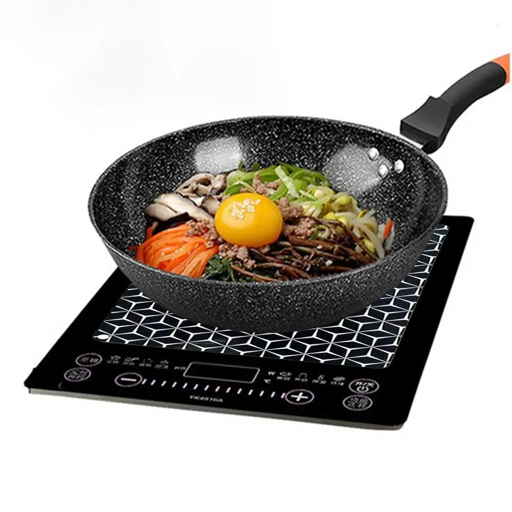 Induction Cooktop Mat High-Temperature Resistant Silicone Fireproof Cooktop Protector Mat Air Fryer Liners Kitchen Accessories