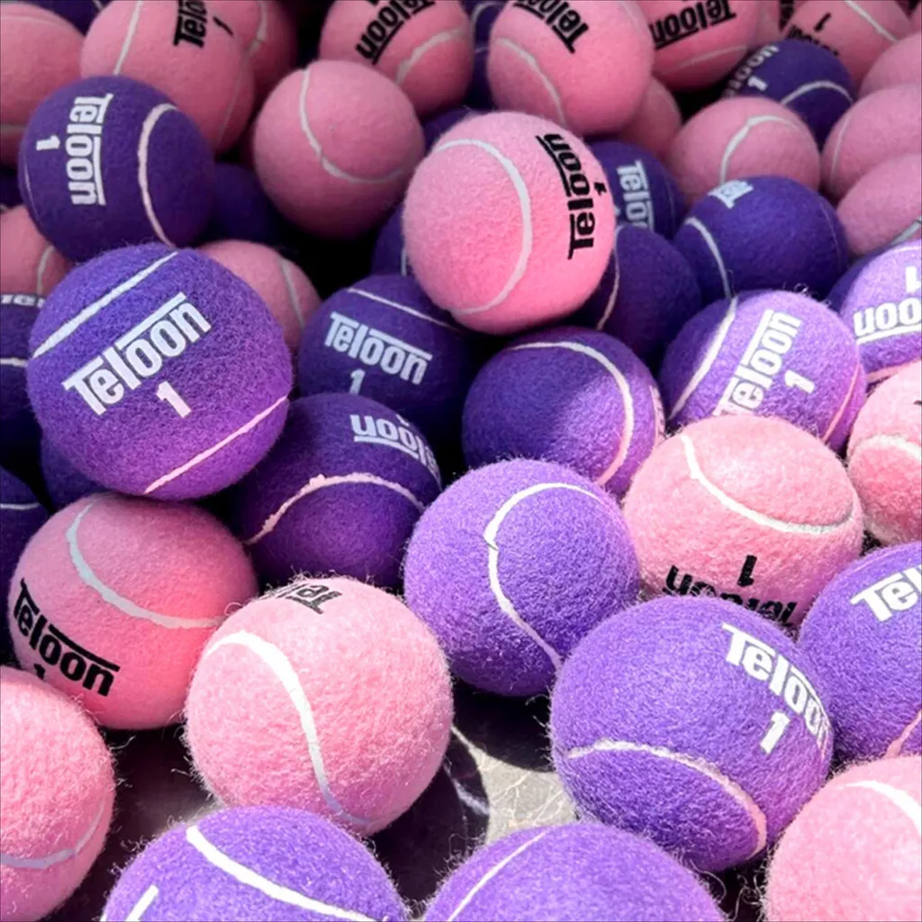 Teloon Tennis Ball for Training, 5/10/20Pcs, for Men and Women Beginners, No-Pressure, Pink Purple Green Tennis Balls