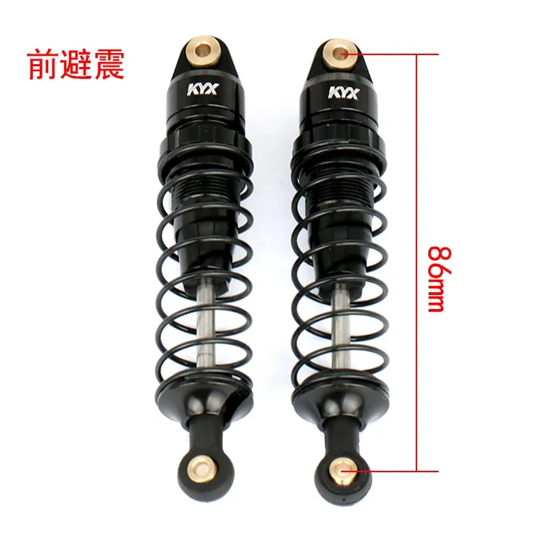 KYX Racing 86mm Metal Shock Absorber Upgrades Parts Accessories for RC Crawler Car Traxxas 1/10 Drag Slash 1967 Chevrolet C10