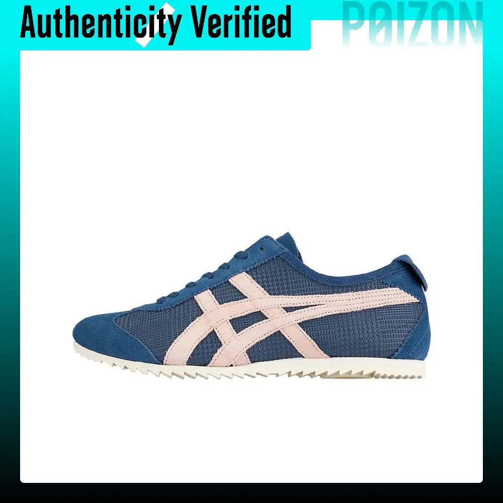 Onitsuka Tiger Abrasion Resistant Low top Casual Running Shoes Women's Blue Pink 1182A118-400