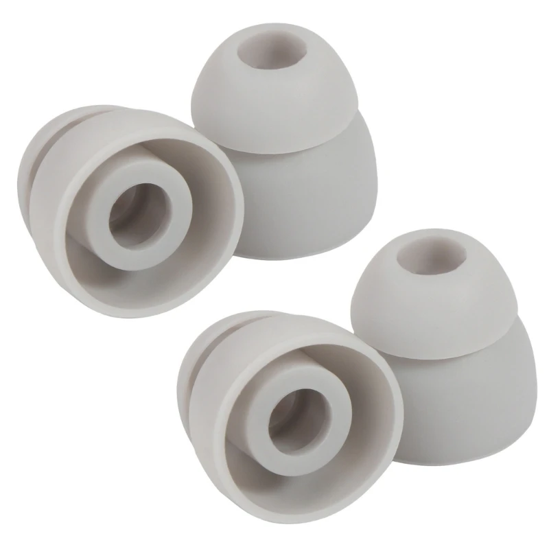 E56B Double Flange Silicone Earbuds,Sound Isolation Design, Soft and Flexible