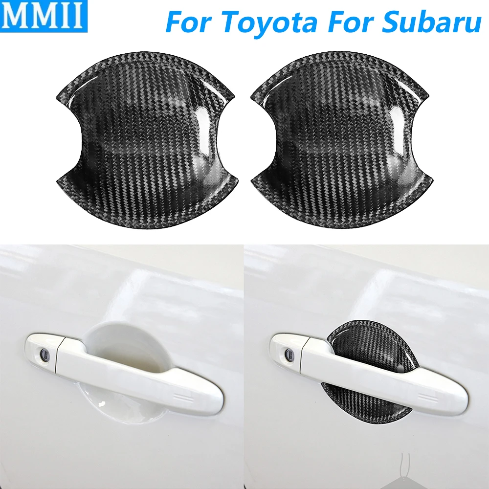 

Для Toyota GT86 для Subaru BRZ 2012-2019, настоящая сухая внешняя ручка из углеродного волокна, дверная чаша, крышка панели, декоративные автомобильные аксессуары