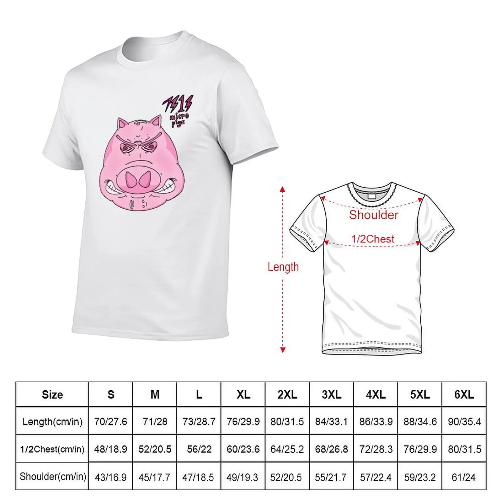 7313 Micro Pigz - Pig Newton T-Shirt funny t shirts man t shirts designer T-Shirt