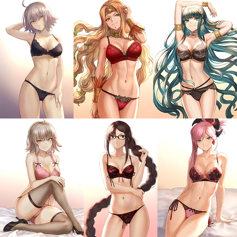 QDD6 Fate/Grand Order Anime Girl Sexy Underwear Poster Self-adhesive For Room Decoration