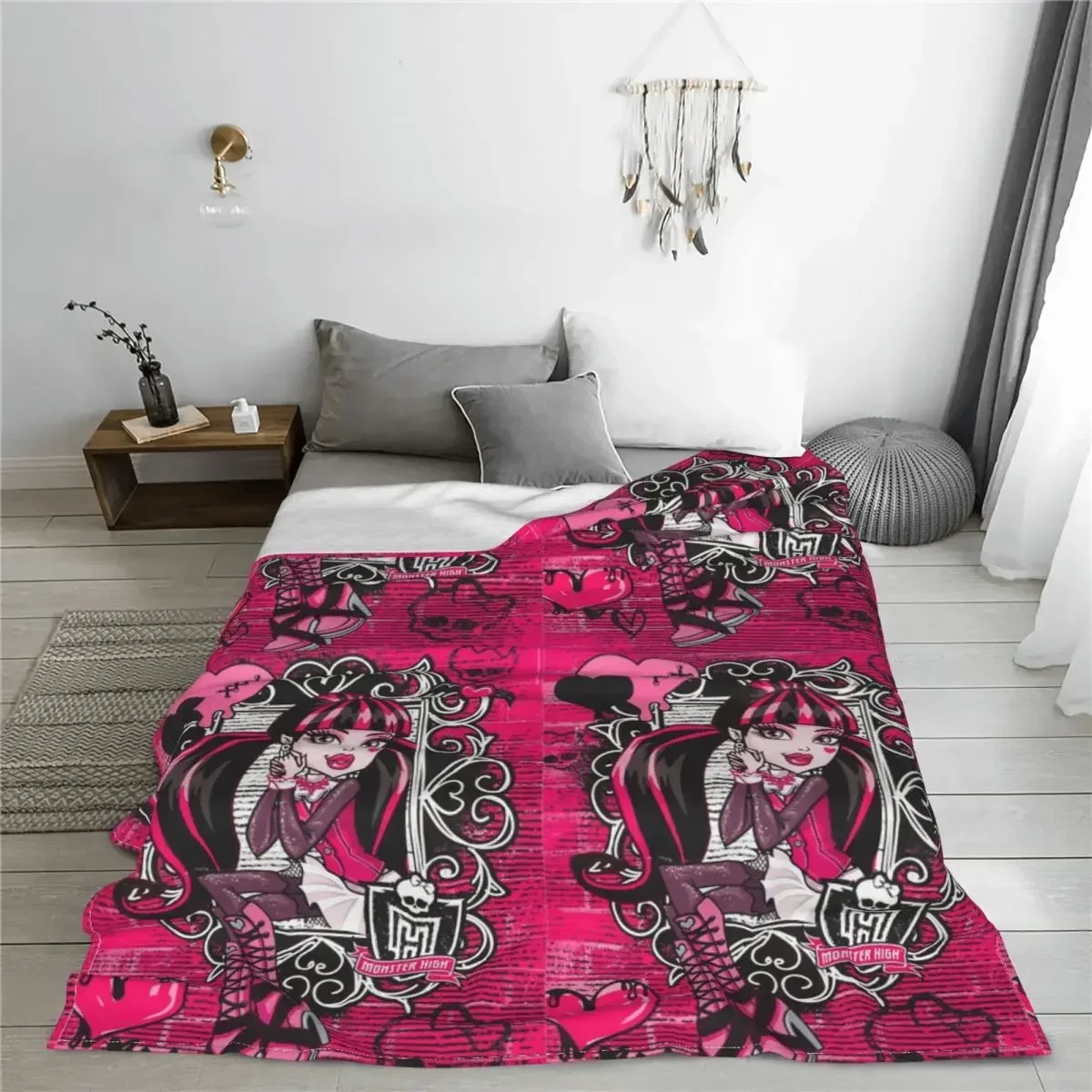 

Draculaura Poster Wool Blankets Monster High Awesome Throw Blanket for Sofa Bedding Lounge 200x150cm Plush Thin Quilt