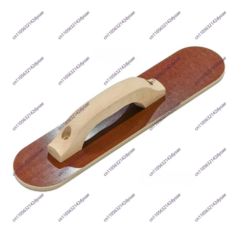 

Шпатель для затирки 405×89 мм с круглым и квадратным концом, ламинированный, из полимерного холста, с деревянной ручкой, легко наносит цветные отвердители на бетон