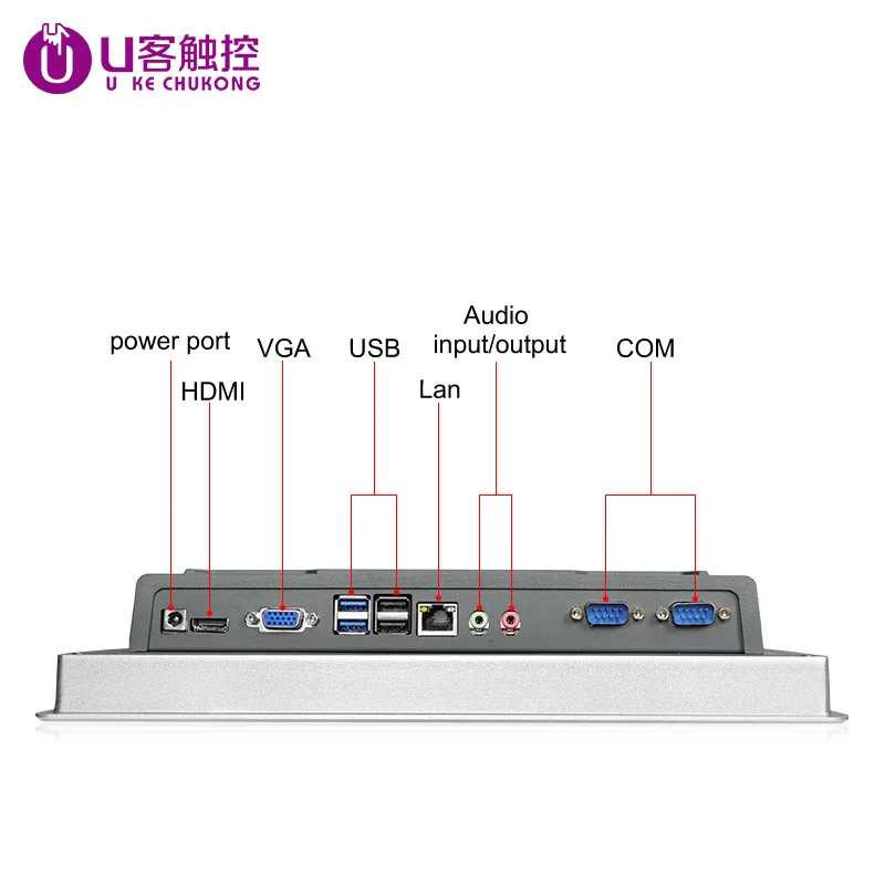 10/12 /15/17Inch Fully Enclosed Dust-Proof Industrial Control All-In-One Touch Display Capacitive Wall-Mounted Industrial Tablet
