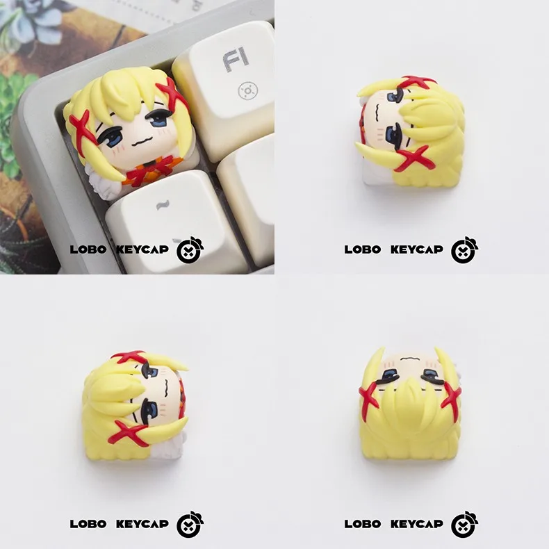 Touches de clavier mécanique en résine faites à la main, offrez des bénédictions à un monde meilleur, accessoires de jeu personnalisés, cadeau