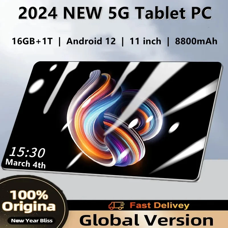 

2024 Original Tablet Pad Air Pro 11Inch X95 16GB+1TB Tablet Android 13 Snapdragon 870 Core Pad Tablet PC Phone Dual 5G WiFi