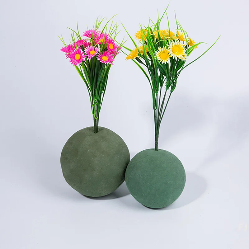 [YU] 1 Stück 9/12/15 cm Runde Grüne Getrocknete Blumen Ball Schlamm Schwamm Schaum Blumenstrauß Dekoration Frische Blumen Blumenarrangement Werkzeuge