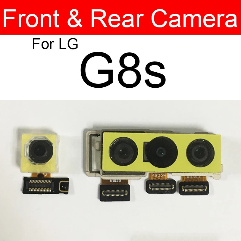 Front Facing Rear Main Camera Module For LG G8 ThinaQ G820N G820V G820QM G8S G8X ThinQ G850 Small Back Big Camera Replacement