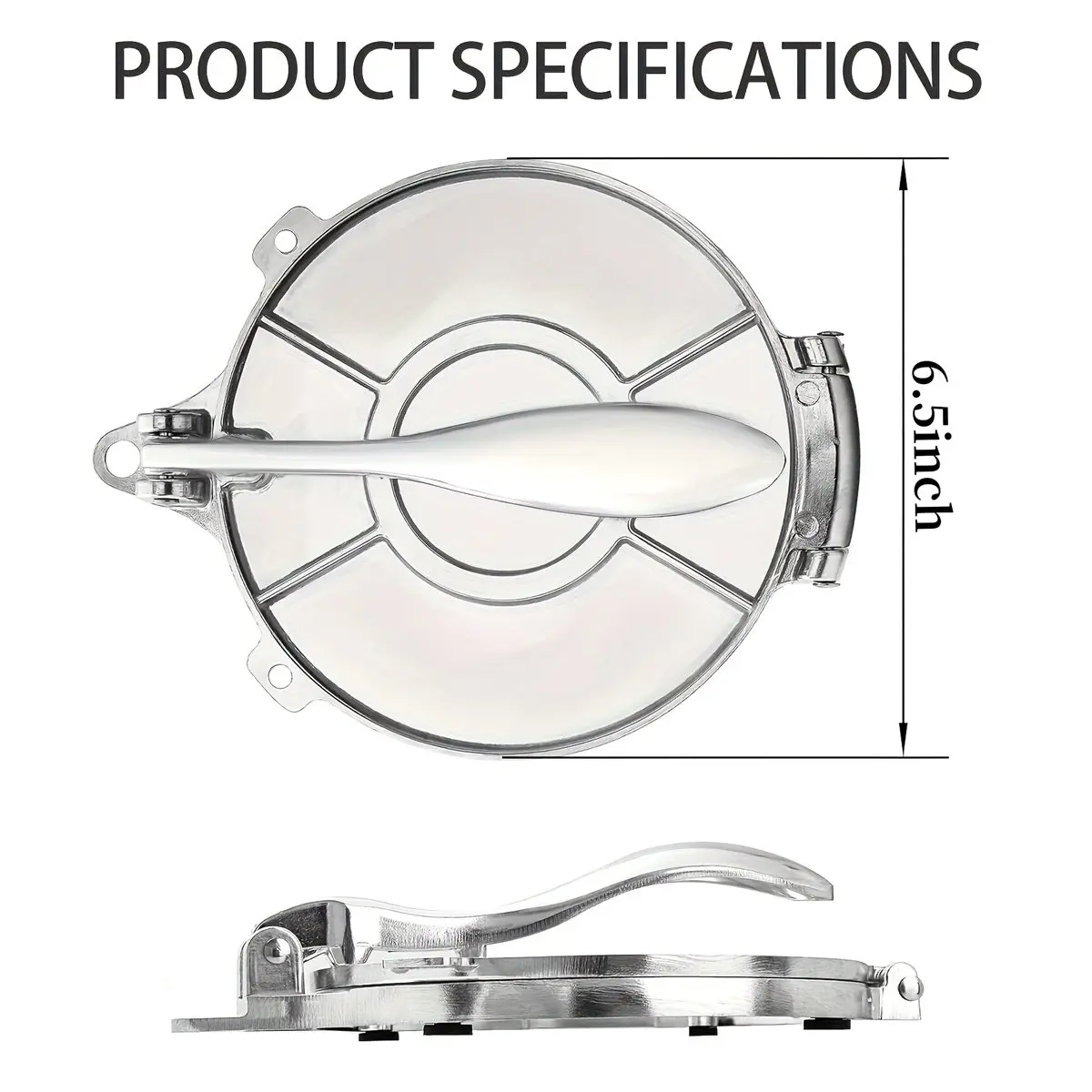 A67T NEW Dough Press Metal Dies Steel Flour Tortilla Press Dumpling Dough Tortillas Flour Bread Mold Sandwich Taco Press