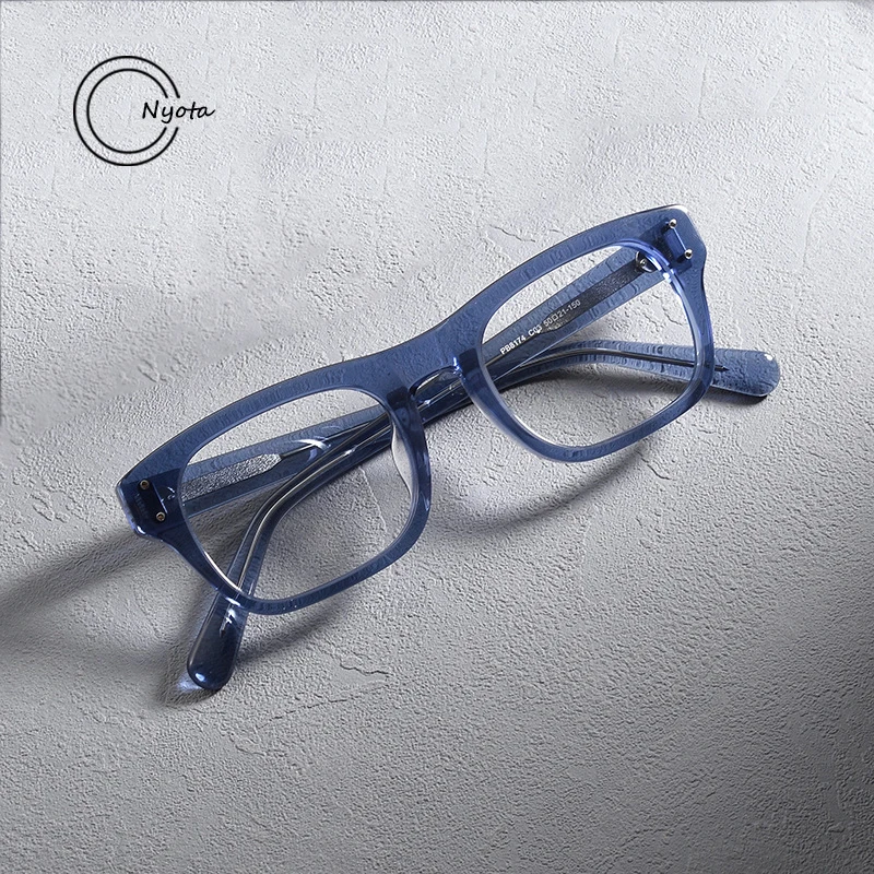 Montura de gafas cuadradas de acetato a la moda para mujer, gafas ópticas con personalidad de alta calidad, gafas de lectura para miopía para hombre, gafas de tendencia