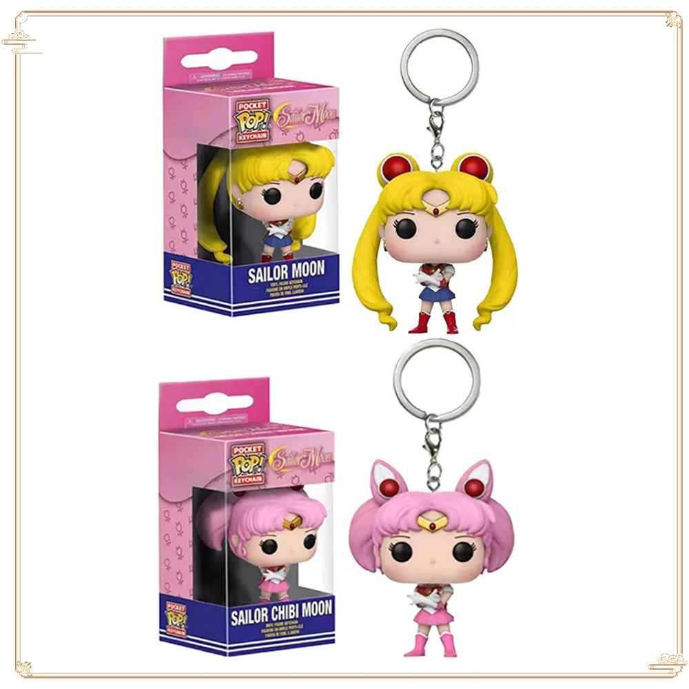 

FUNKO POP Keychain Exquisite Christmas Collection Gift Backpack Pendant Popular Anime Sailor Moon Classic Creative Doll Models