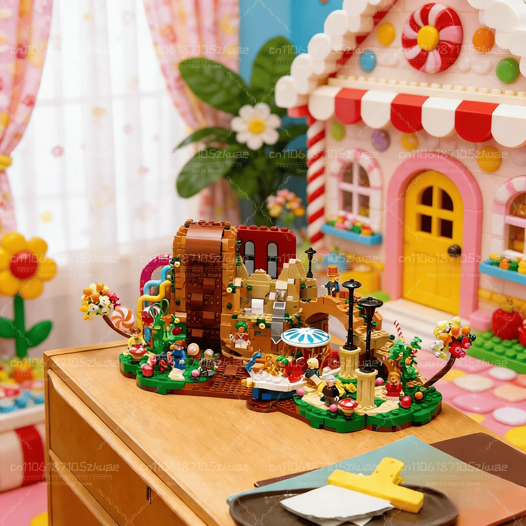 

2025 New the Chocolate Factory Building Blocks Classic Set Street View Bricks Assembly Toys Kids Christmas Gifts