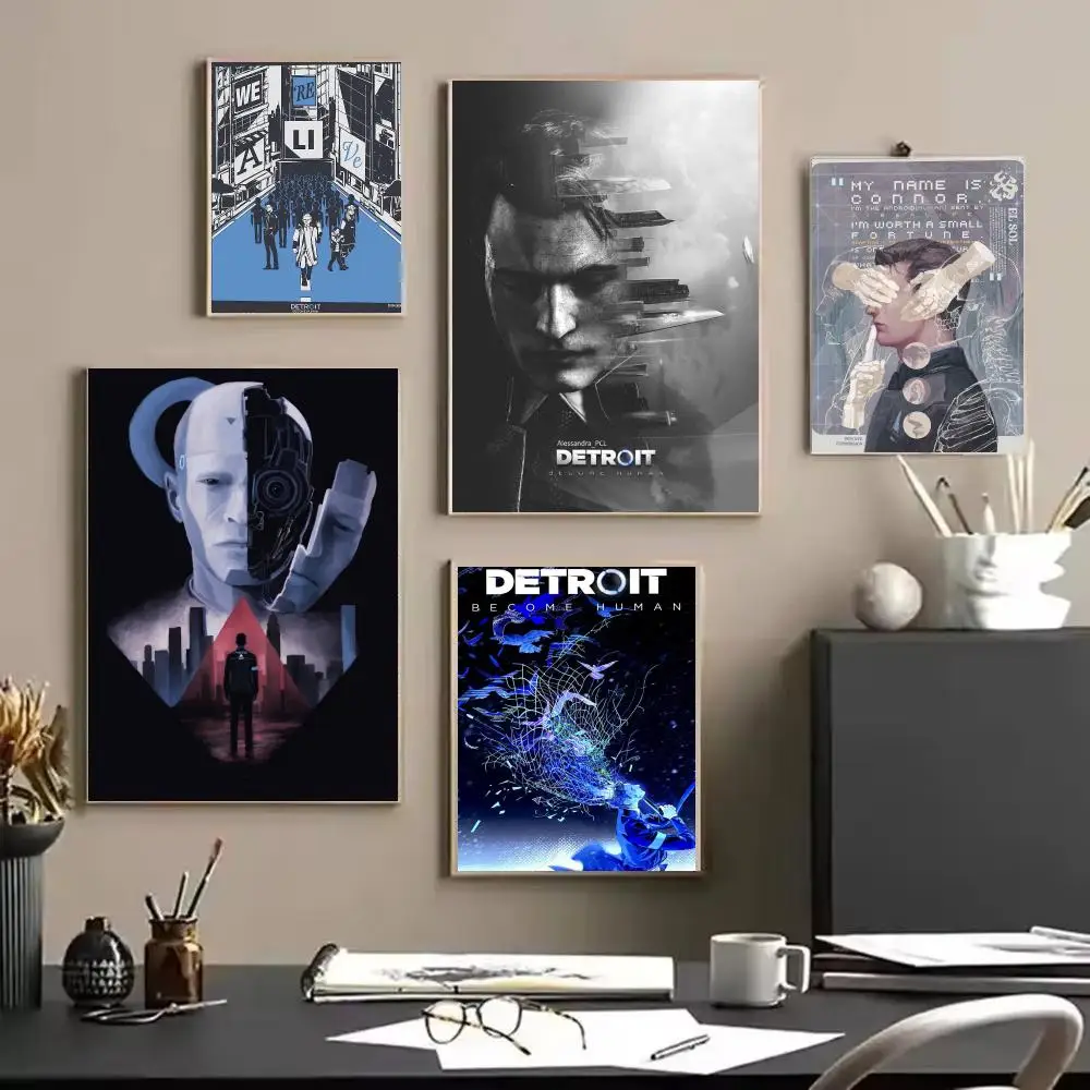SiFi game D-Detroit Become Human Poster Modern Aesthetic Wall Art | Stylish Bedroom Home Decor & Unique Gift Ideas