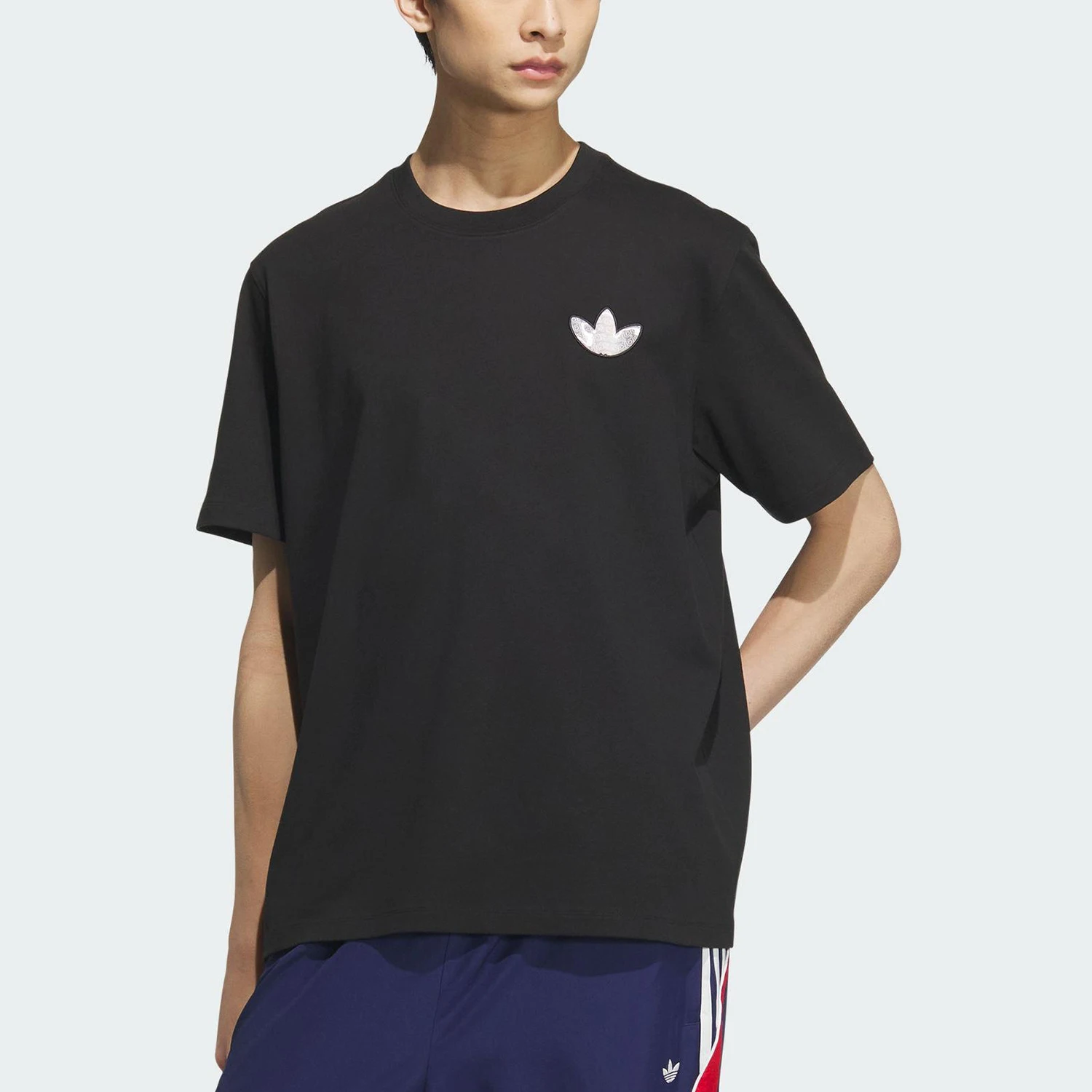 

Мужская и женская мягкая футболка с короткими рукавами Adidas Originals Trefoil KC3119