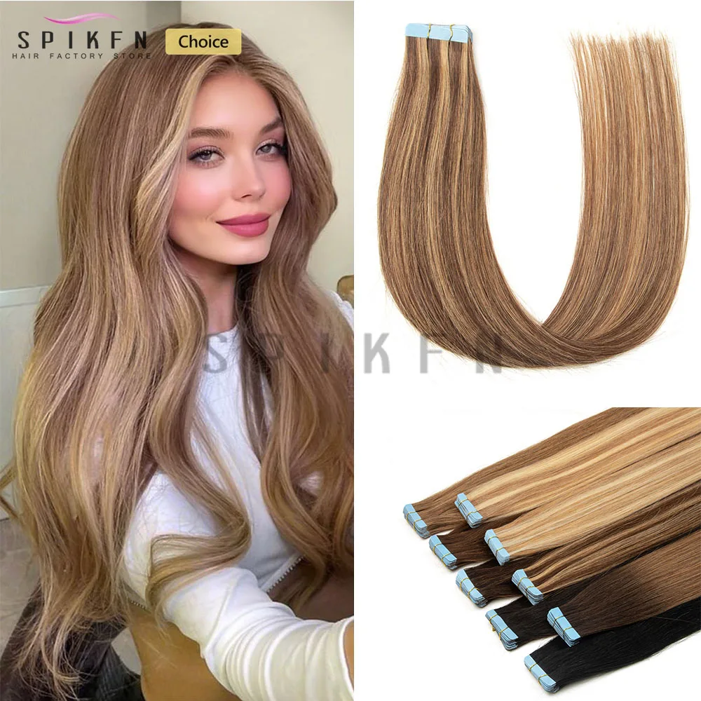 

Накладные пряди из натуральных волос Remy, прямые, бесшовные, на ленте, для женщин, 20 шт., 30 г