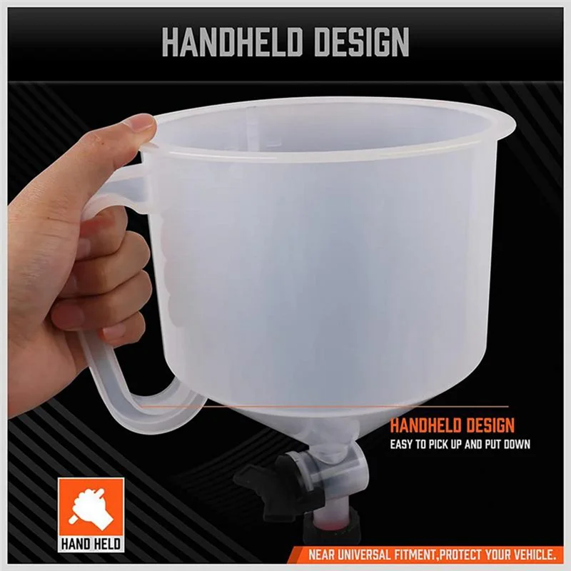 A26F-Fit Kit di accessori per auto per veicoli universali 15 pezzi Set di beccucci per imbuti in plastica per riempimento refrigerante a prova di fuoriuscite