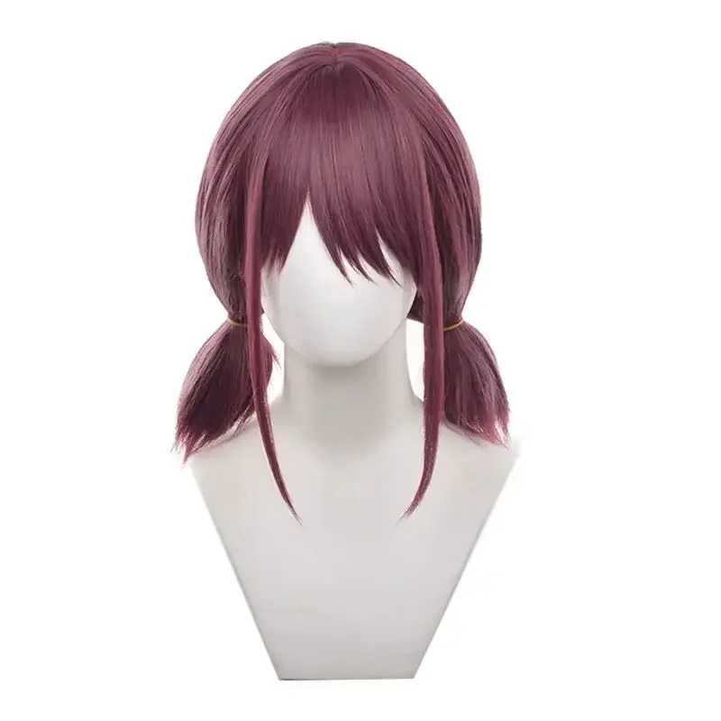 

Anime GIRLS BAND CRY NINA ISERI Cosplay Wig Girl Purplish Red Hair Double Ponytails Heat Resistant Synthetic Wig Cap Carnival