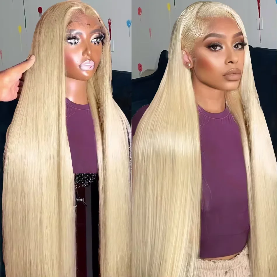 

HD Transparent 613 Blonde Straight 200 Density 13x4 13x6 Lace Front Human Hair Wigs For Women Brazilian 360 Lace Frontal Wig