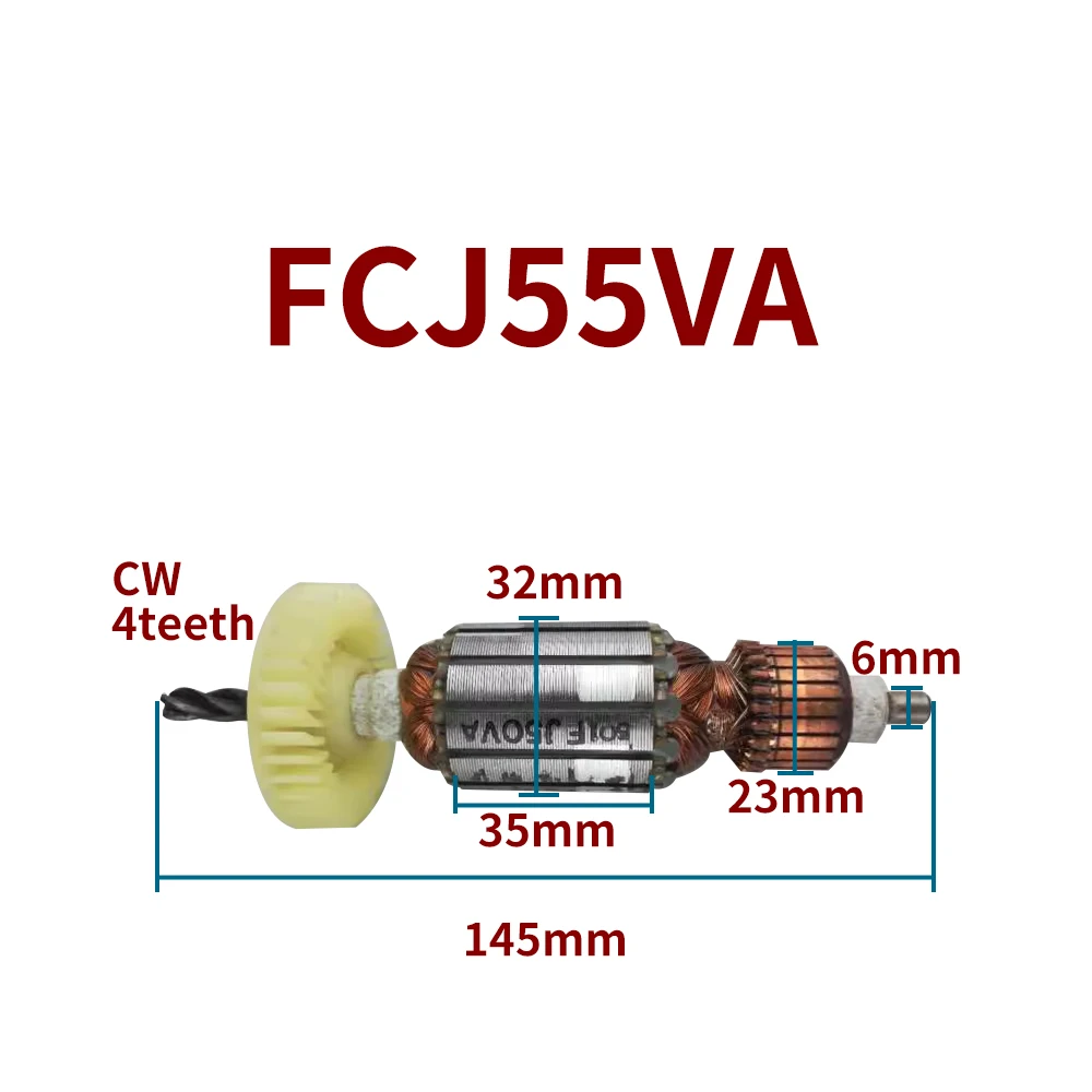 

AC220-240V якорь для кривой пилы FCJ55VA, якорный двигатель, замена деталей электроинструмента