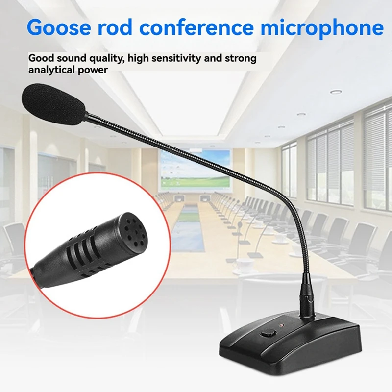 Professional Wired Conference Microphone Desktop Gooseneck Condenser Microphone for Broadcasting Speech Microphone-A75P